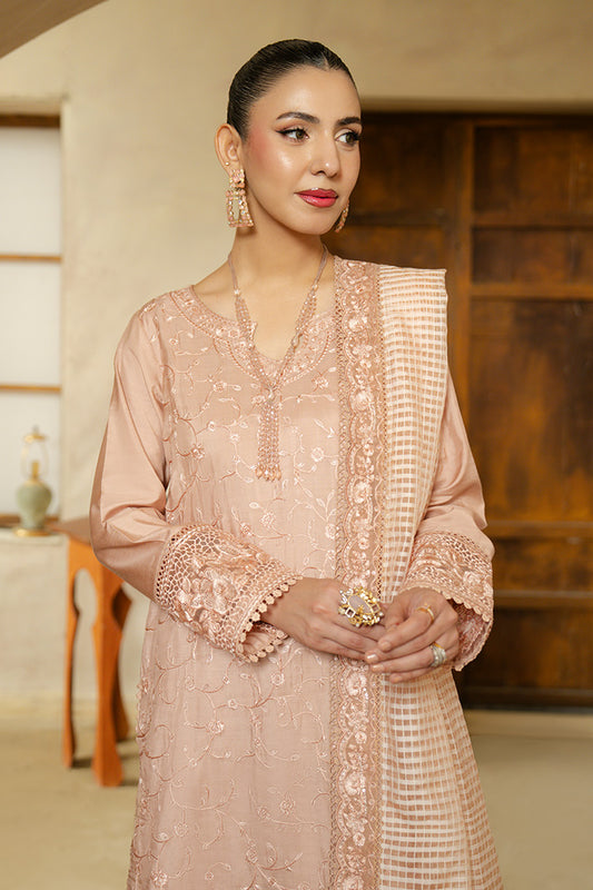 Serene SP-133 Dewvale 3 piece suit featuring premium embroidery and elegant design in rich colors.
